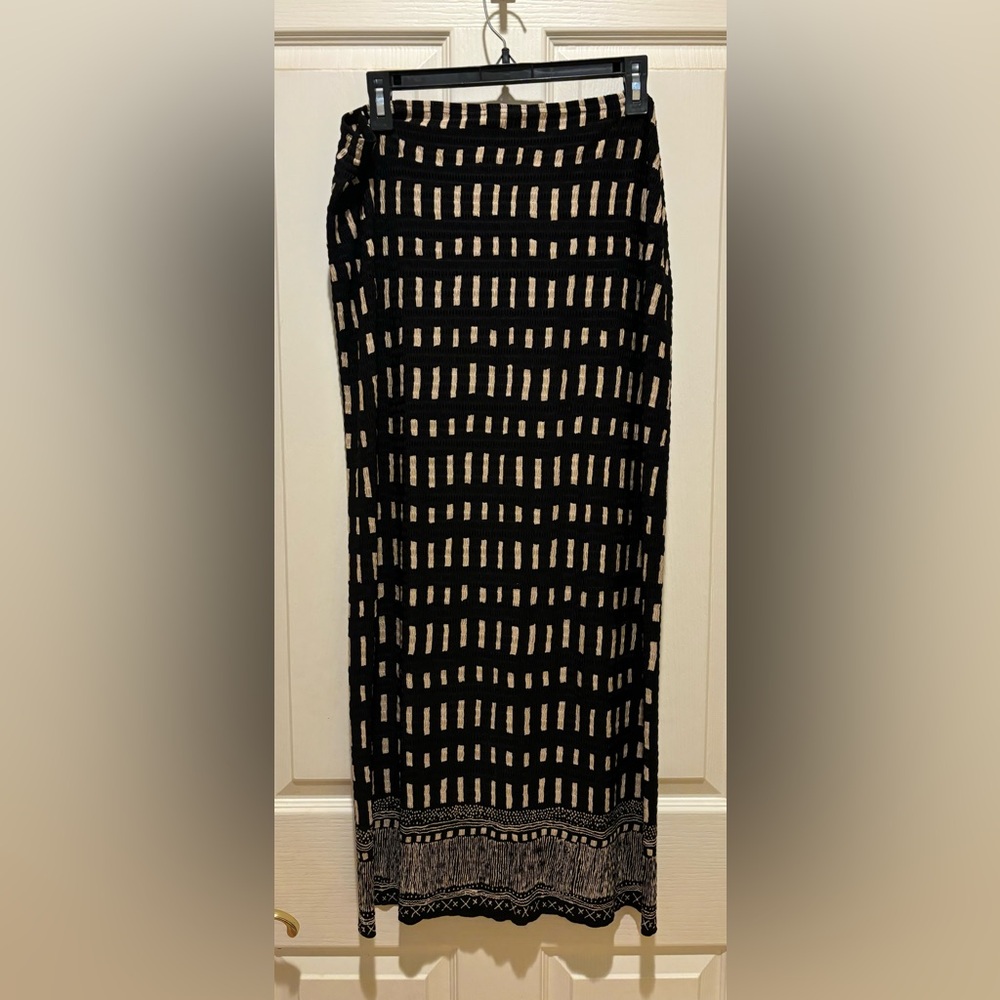 Black and Tan Maxi Skirt